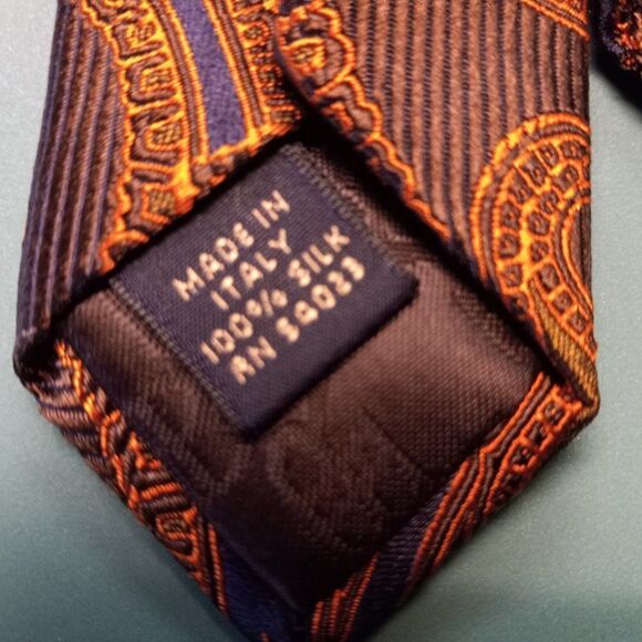 Banana Republic Silk Brown /Green paisley Tie - Picture 5 of 7